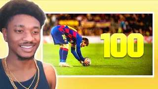 NBA Fan Reacts To 100 Best Free Kicks In Football History!