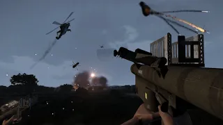 Stinger Missile shot down Combat Helicopter - FIM-92 - FPV - Military Simulation - ARMA 3