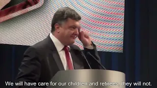 Petro Poroshenko, former President of Ukraine: We will not let the Russian-speaking people live