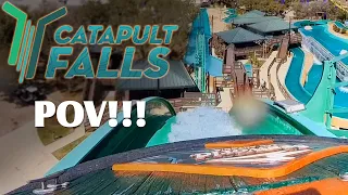 Catapult Falls POV 2024 Launched Flume Coaster At  SeaWorld San Antonio