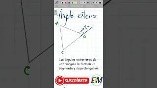 Ángulo Exterior de un Triángulo y Sus Propiedades | Explicación en 60 Segundos  #maths #energymath