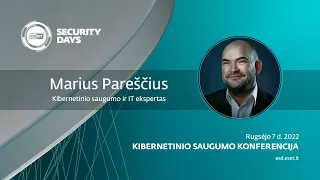 ESET Security Day'22 konferencija: Marius Pareščius