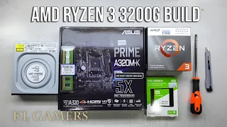 AMD Ryzen 3 3200G ASUS PRIME A320M-K WD Green SSD Budget Desktop Build 2020