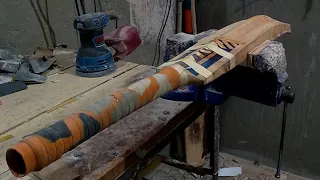 How to clean up a Cricket Bat  Cricket bat Refurbishment  (Old to New)  #transformation #cricketbat