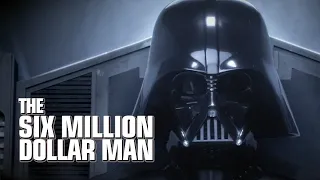 The "Star Wars" saga in the style of 1970s action TV show "The Six Million Dollar Man"
