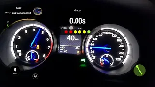 Golf 7R 0-100 dragy Launch Control Stage 1