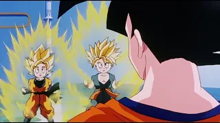 Goku tells everyone that Trunks is stronger than Goten - Dragon ball