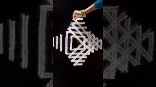 Kolam | Easy Padi Kolam | Simple Kolam Design | #shorts | @k3rangolikolam