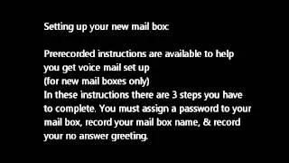 how to set up panasonic mail box.wmv