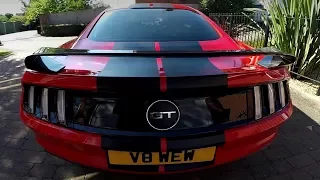 Mustang GT Puddle lamp issue resolved, installing number plates + ordering exhaust
