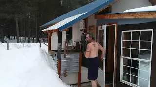 Winter Outdoor Shower / Off Grid