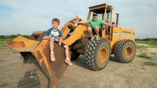 Working on Real Tractors and digging dirt | Tractors for kids