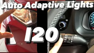 How to use Auto Adaptive lights on Hyundai i20 #autolight #hyundaii20