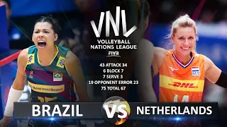 Brazil vs Netherlands | Women's VNL 2023