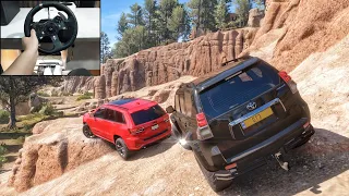 Toyota Prado & Jeep Grand Cherokee SRT | OFFROAD CONVOY | Forza Horizon 5 | Steering Wheel gameplay