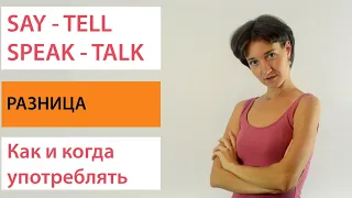 Say Tell Speak Talk. Разница, употребление. Английская лексика