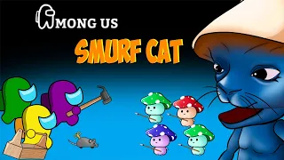 어몽어스 VS SMURF CAT - Crew Among Us Funny Animation