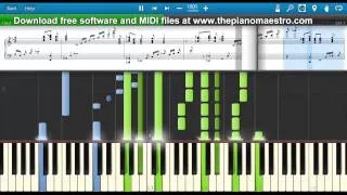 Where Do I Begin Love Story  - Francis Lai -- piano lesson with Synthesia