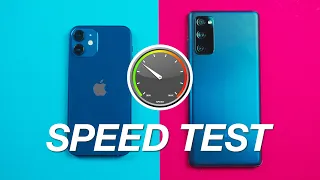 iPhone 12 VS Samsung Galaxy S20 FE 5G - SPEED TEST 😱