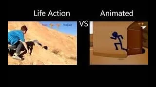 【CS搞笑动画VS真人版】Counter Strike DE dust2 HD(Life Action and animated)