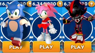 Sonic Dash - Lego Sonic VS  Lego Amy VS Metal Shadow _ Movie Sonic vs All Bosses Zazz Eggman