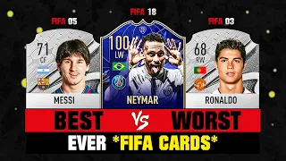 Footballers BEST VS WORST Ever FIFA Cards! *Special Edition* 😔💔 ft. Neymar, Messi, Ronaldo…