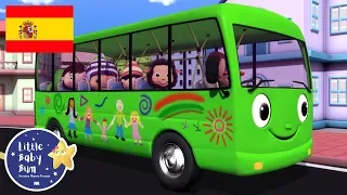 Canciones Infantiles | Las Ruedas del Autobús Verde | Dibujos Animados | Little Baby Bum en Español