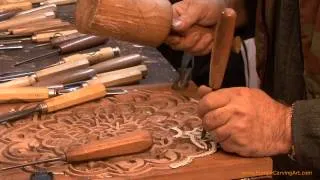 The Process of Wood Hand-Carving the Arabesque