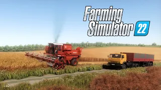 Farming Simulator 22 // Уборка пшеницы в селе Кошмак // ДОН-1500А // Часть 1