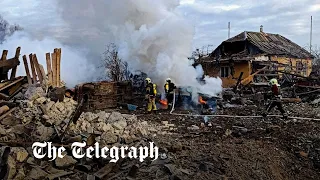 Homes destroyed after Russian missile strikes cause destruction across Ukraine