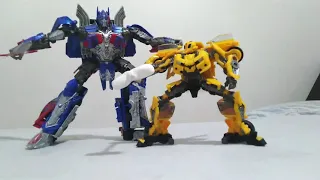 bumblebee vs nemesis prime stop motion latino