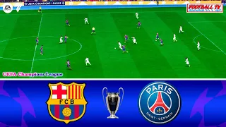 BARCELONA vs PSG | UEFA Champions League 23/24 | Full Match All Goals | EA FC 24 Gameplay PC