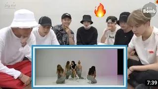 BTS Reaction to Blackpink 'Shutdown ' Dance practice video