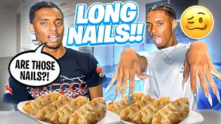 EXTRA LONG NAILS MUKPRANK ON HOMOPHOBIC BROTHER + VIRAL TIKTOK DUMPLINGS 🫣