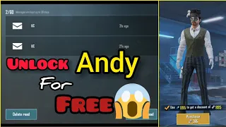 Purchase Andy Character For Free 😱| Pubg Mobile