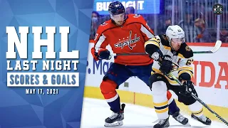 NHL Last Night: All 19 Goals and NHL Scores of May 17, 2021