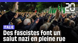 Italie : Plusieurs centaines de fascistes font un salut nazi en pleine rue à Milan #shorts