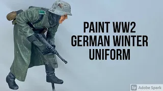 Paint German Winter soldier 1/35(full tutorial) #paintfigure