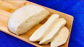 Mozzarella at home with 2 ingredients in 30 minutes! Homemade cheese made from milk! # 103