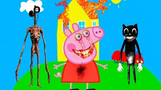 SCARY Piggy.exe videos (Pt 6-7) SCARY videos w/ Siren head & Cartoon Cat