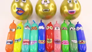 MAKING SLIME WITH MANY FUNNY LONG BALLOON AND GLITTER ! SATISFYING SLIME VIDEOS #008