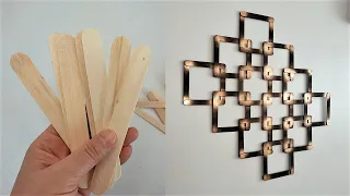 DIY - EASY POPSICLE STICK WALL DECOR