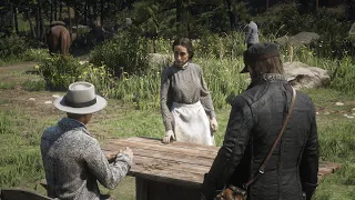 What if Arthur follows Mrs. Downes who came to the camp to pay off her debts