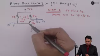 DC Analysis of Fixed Bias Circuit - Bipolar Junction Transistor - Analog Electronics