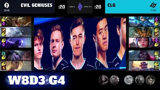 Evil Geniuses vs CLG | Week 8 Day 3 S11 LCS Summer 2021 | EG vs CLG W8D3 Full Game