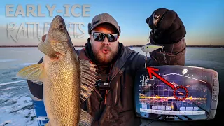 Rippin' Rap walleyes on early-ice (LiveScope first-timer)