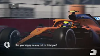 Lando Norris' Radio During Russian Grand Prix Finish