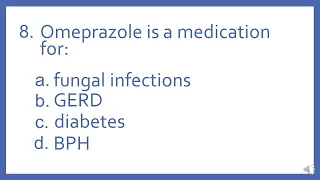 Top 200 Drugs Practice Test Question - Omeprazole is a medication for: