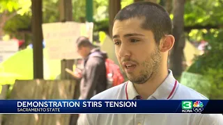 Sac State Pro-Palestinian demonstration stirs tension