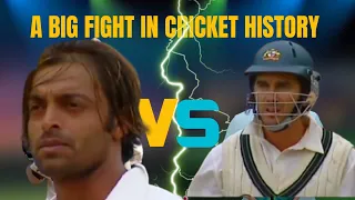 A Big / Interesting fight in cricket history - (Shoaib Akhtar VS Justin Langer)